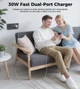 Сетевое зарядное устройство CHOETECH PowiX USB-A/USB-C PD 30W White (PD9009-EU-WH) - изображение 7
