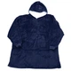 Толстовка плед с рукавами и капюшоном Huggle Hoodie оверсайз, теплый худи с большим карманом для рук Синий One size - изображение 9