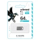 USB флеш накопитель Wibrand 64GB Hawk Silver USB 2.0 (WI2.0/HA64M1S) - зображення 2