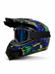 Мотошлем кроссовый Enduro S (55–56 см) VIRTUE DOT с очками для эндуро, мотокросса, квадроцикла, ATV, мопеда, скутера, электросамоката и электровелосипеда - изображение 1