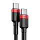 Кабель USB Type-C > USB Type-C Baseus Cafule Flash Charging PD 2.0 100W 2.0m (CATKLF-AL91) Red/black - зображення 4