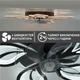 Управляемая светодиодная люстра-вентилятор ESLLSE FAN ASTRA 85Вт+18Вт 680x120мм Черный - изображение 5