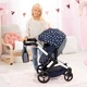 Wózek głęboki dla lalki Bayer XEO 70 cm Blue/White (4003336170153) - obraz 7