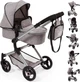 Коляска для ляльки Bayer Design Combi Neo Vario 18410AA Сіра (4003336184105) - зображення 1