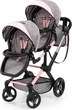 Wózek dla lalek bliźniaczek Bayer Design Xeo Twin Szary 26733AA (4003336267334) - obraz 1