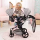 Wózek dla lalek bliźniaczek Bayer Design Xeo Twin Szary 26733AA (4003336267334) - obraz 7