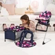 Zestaw Bayer Travel set Łóżeczko przenośne 9 w 1 54 cm Blue/Pink (4003336405156) - obraz 7