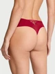 Комплект белья Victoria's Secret бюст Push-Up и трусики тонг 1160706616 (Бордовый 34D/M) - изображение 7