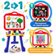 Мольберт детский Mansour Toys YM-2202 двухсторонний, с полкой и регулировкой высоты - изображение 3