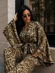 Костюм женский My fashion 1675 леопардовый кимоно с брюками палаццо one size коричневий - изображение 2