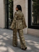 Костюм женский My fashion 1675 леопардовый кимоно с брюками палаццо one size коричневий - изображение 4