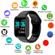 Смартгодинник Smart Watch для Android та iPhone, фітнес-браслет з повідомленнями, спортивними режимами та моніторингом активності, чорний - зображення 1