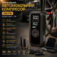 Портативный автомобильный компрессор 150 PSI 6000 мАч беспроводной + 12В, насос для шин, Power Bank, LED, автоотключение - изображение 1