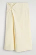Спідниця жіноча COS twist-detail midi skirt 1307547001 M Жовтий - изображение 5