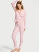 Жіночий піжамний комплект Victoria's Secret Cozy Pointelle Henley Long Pajama Set Mistletoe Graphic, XS Regular (27157366) - изображение 1