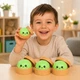 Антистресс игрушка сквиш Пельмень, 10 см, Зеленый, Bun Rainbow Mystery Squishy Dumpling - изображение 3