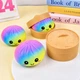 Антистресс игрушка сквиш Пельмень, 10 см, Радужный, Bun Rainbow Mystery Squishy Dumpling - изображение 5