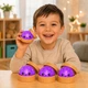 Антистресс игрушка сквиш Пельмень Glitter LED, 10 см, светящийся, Фиолетовый (Squishy Dumpling) - изображение 3