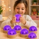 Антистресс игрушка сквиш Пельмень Glitter LED, 10 см, светящийся, Фиолетовый (Squishy Dumpling) - изображение 4
