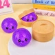 Антистресс игрушка сквиш Пельмень Glitter LED, 10 см, светящийся, Фиолетовый (Squishy Dumpling) - изображение 5