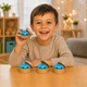Антистресс игрушка сквиш Пельмень, 8,5 см, Голубой, с густым гелем и блестками (Squeezy Dumplings) - изображение 3