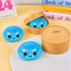 Антистресс игрушка сквиш Пельмень, 8,5 см, Голубой, с густым гелем и блестками (Squeezy Dumplings) - изображение 5