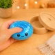 Антистресс игрушка сквиш Пельмень, 8,5 см, Голубой, с густым гелем и блестками (Squeezy Dumplings) - изображение 7