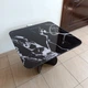 Столы кофейные 2в1 комплект квадратные со стеклянными столешницами под мрамор, журнальные столики из закалённого стекла и ЛДСП для гостиной, спальни, кабинета и офиса Чёрный/Белый мрамор, YM-181-White/Black - изображение 12