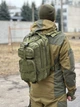 Рюкзак B02 тактичний військовий 25л зелений олива - зображення 2