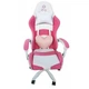 Крісло геймерське Bonro Lady 807 рожево-біле - зображення 4