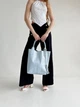Сумка женская шоппер из натуральной кожи плетеная содержит формат А-4 ARTiS Bags 970 4830 голубая - изображение 2