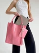 Сумка женская шоппер из натуральной кожи плетеная содержит формат А-4 ARTiS Bags 970 4826 розовая - изображение 3