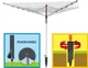 Сушарка для білизни садова Vileda 168254 Sun Lift Plus 60, регулювання висоти - изображение 2