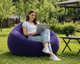 Надувное кресло-пуф Inflatable Sofa / Надувное кресло-мешок 110×110×85 см Фиолетовое - изображение 2