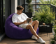Надувное кресло-пуф Inflatable Sofa / Надувное кресло-мешок 110×110×85 см Фиолетовое - изображение 4