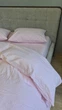 Постельное белье с резинкой Pink(W1351) вареный хлопок Полуторный размер, наволочки 50/70 - изображение 5