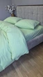 Постельное белье с резинкой Lime green(1371) вареный хлопок Полуторный размер, наволочки 50/70 - изображение 5