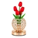 Настольная лампа LED светильник Lesko Tulips Crystal SJP0723002 Red ночник в виде букета тюльпанов - изображение 1