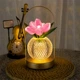 Настольная лампа светильник Lesko Tulips Crystal ZBTSYJX0417 Pink ночник в виде букета тюльпанов в колбе - изображение 3