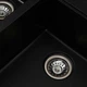 Гранітна мийка Valeso Harmony 780х500 урізна, прямокутна, матова чорна металік - зображення 3