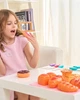 Ігровий набір іграшкової випічки на липучках (продукти, 2 ножі, виделка, ложка), фіолетові прибори - изображение 4