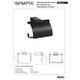 Тримач туалетного паперу 135012010 Nero з кришкою Bemeta Чехія - зображення 2