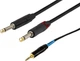 Kabel SSQ MIJM3 jack stereo 3.5 mm - 2 x jack mono 6.3 mm 5 m (5904161821991) - obraz 3