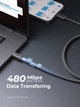 Kabel Aukey 240 W USB Type-C – USB Type-C 1 m Grey (CB-DCC241) - obraz 3