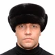 Зимняя мужская норковая кепка Меховой Стиль Кепка на жесткой основе 54-61 Черный (507) - изображение 2
