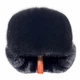 Зимняя мужская меховая норковая шапка-ушанка на основании из натуральной кожи Меховой Стиль Вова 54-62 Черный (501/C) - изображение 10