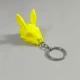 Декоративный брелок «Кролик» из PLA-пластика для ключей, сумки и рюкзака 43 мм, жёлтый - изображение 3