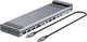 Док-станция Choetech 11-in-1 USB-C to HDMI + 2xUSB-A 3.0 + USB-C 3.0 + 2xUSB-A 2.0 + 3.5mm + SD/TF + PD 100W Gray (HUB-M92-GY) - изображение 1