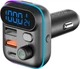 FM-трансмітер CHOETECH ZapUp 20W Bluetooth 5.3 USB-A QC3.0/USB-C PD Black (TC0050-BK) - зображення 2