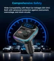 FM-трансмітер CHOETECH ZapUp 20W Bluetooth 5.3 USB-A QC3.0/USB-C PD Black (TC0050-BK) - зображення 5